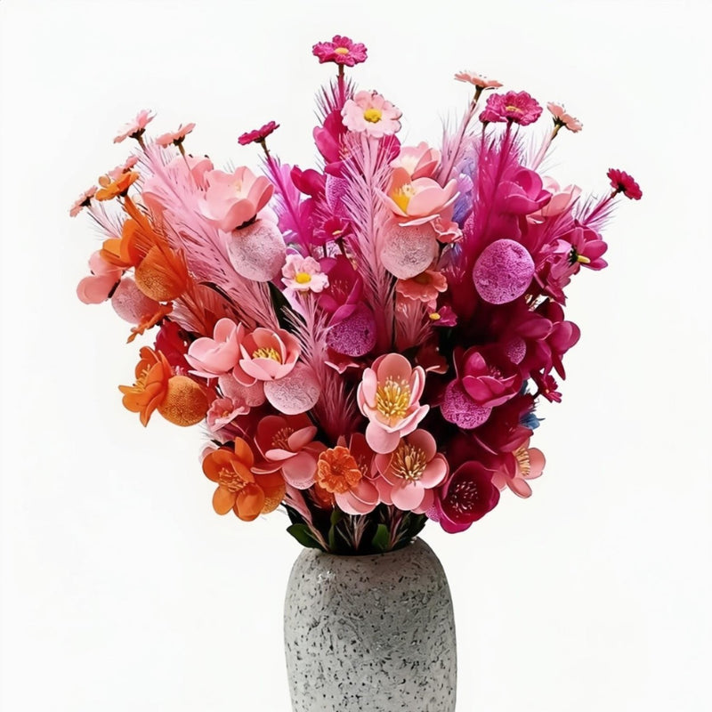 Magnolia Bush with 3 Blooms, 20" Tall, Silk-Like Faux Flowers for Wedding Decor, Home, Office, or Event Styling