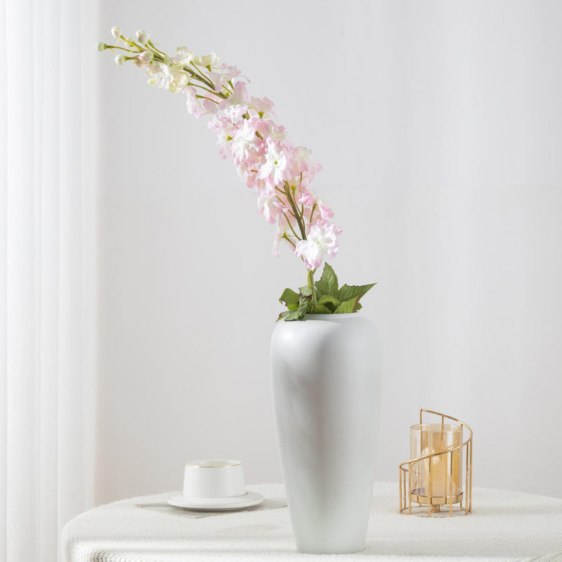 45" Artificial Delphinium Bush, Faux Silk Flower Arrangement for Weddings, Home Decor & Events