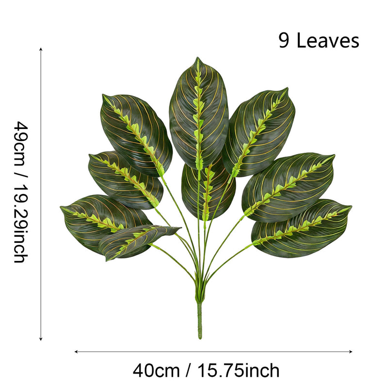 Artificial Calathea Plant, 17" Tall Realistic Fake Bamboo for Home Decor, Office, Wedding & Commercial Spaces