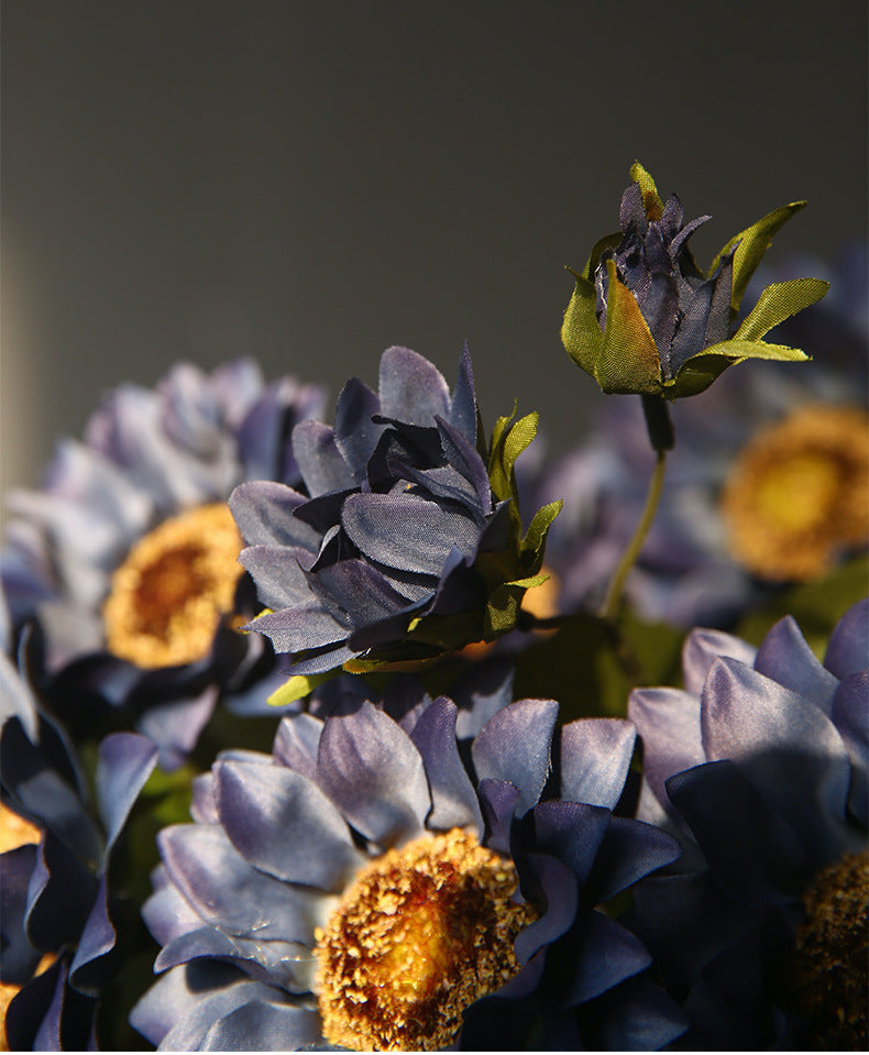 Bulk 18 inches Tall Sunflowers Bush Bouquet Artificial Sunflower Silk Flowers Autumn Decoration Wholesale