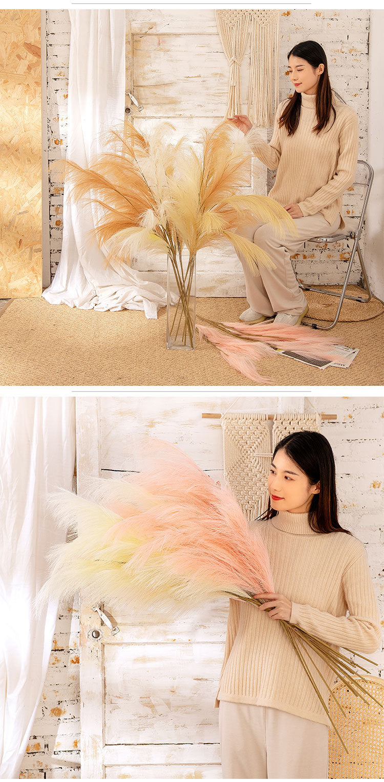 Granel Extra Grande 43 Pulgadas Faux Pampas Grass Stem Venta al por mayor 