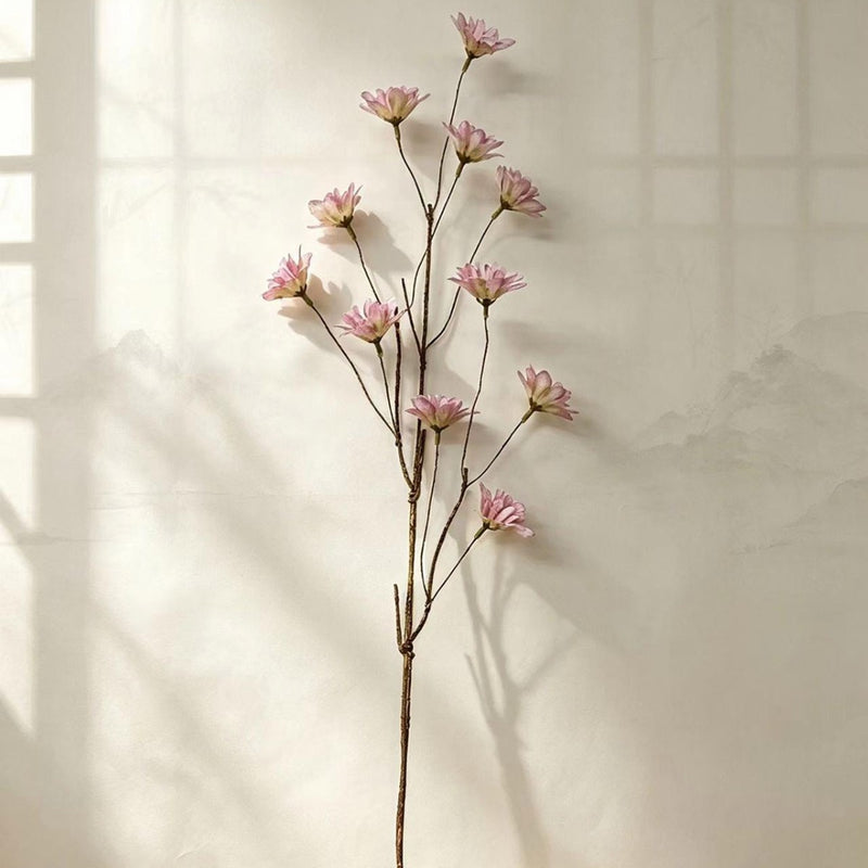 Larkspur Artificial Flower Bush with 12 Blooms, 19" Tall, Silk-like Fabric, Modern Farmhouse Decor for Weddings, Home, Office