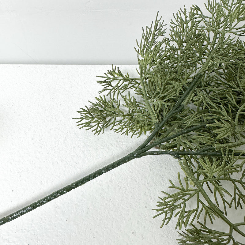 Artificial Juniper Pine Single Stem, Faux Christmas Evergreen Pick, Bendable Plastic Greenery for Holiday Decor & Vase Arrangements