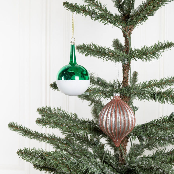 Bulk Christmas Ornament with Rope Onion Glass Ball for Christmas Tree Decoration Wholesale