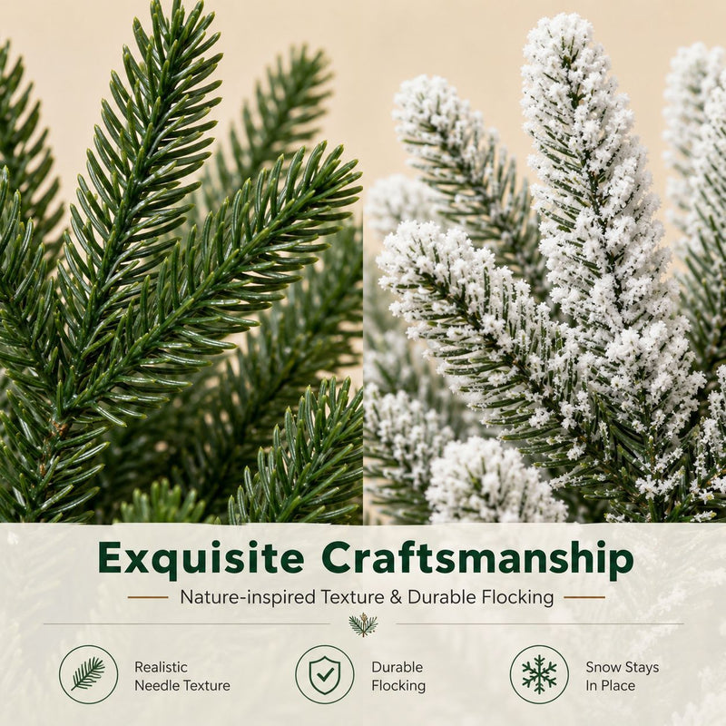 Artificial Pine Needle Stem, Faux Evergreen Conifer Branch, Bendable Stem for Christmas, Holiday Decor & Wedding Displays