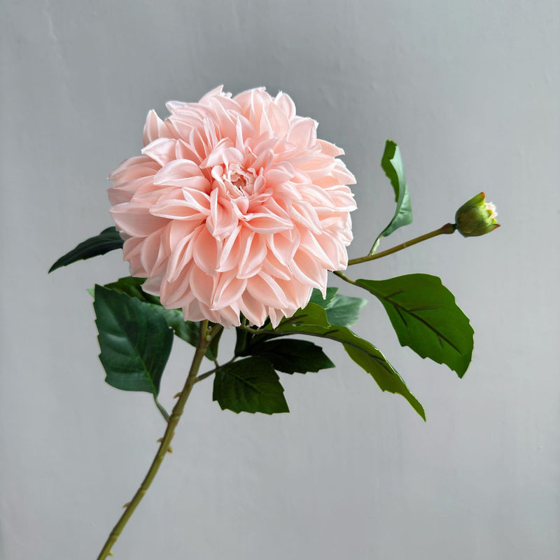 Artificial Dahlia Bush with 2 Blooms, 26" Silk-Like Faux Flowers for Home Decor, Wedding Arrangements & Commercial Displays