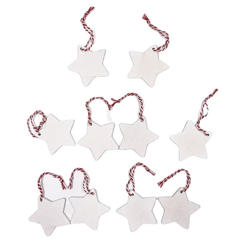 Bulk 2.3" 10 Pcs Five-pointed Star Ornaments for Xmas Tree Pendant Accessories Decor Wholesale