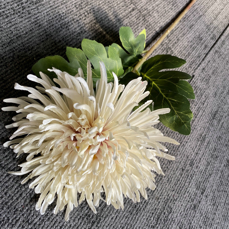 Single Stem Faux Silk Chrysanthemum Flower, 29 Inches Tall, Perfect for Weddings and Home Decor