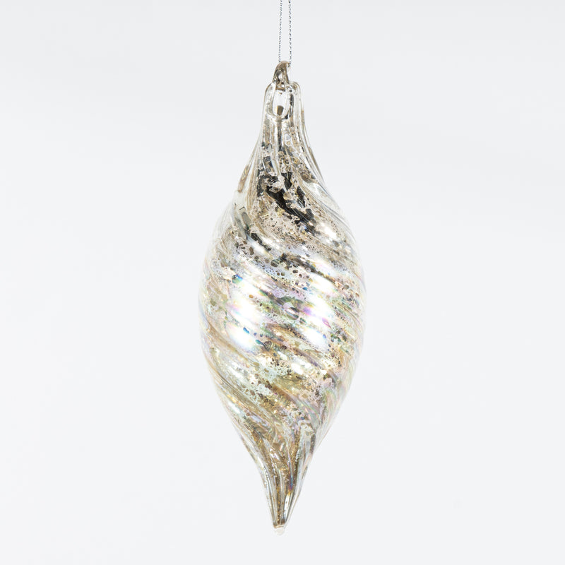 Bulk Christmas Glass Ornaments Sparkle Helical Drop Ornament for Christmas Tree Decor Wholesale