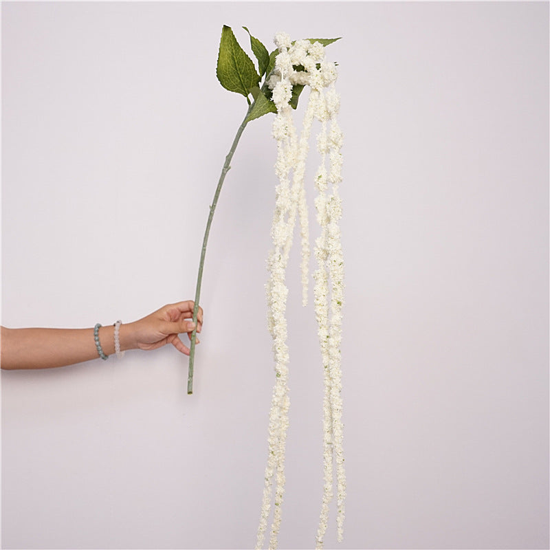 49" Artificial Foam Berry Garland Vine, 6-Trailing Stems Realistic Long Tail Amaranth & String of Pearls for Wedding Arch, Home Decor, Indoor Outdoor Use