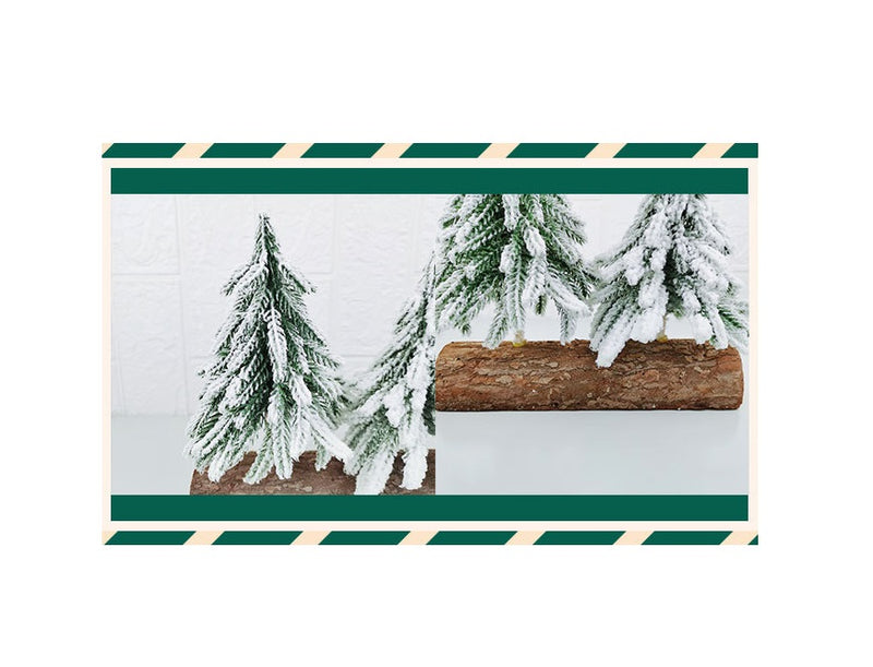 Bulk 8" Artificial Cedar Xmas Tree with Base for Party Tabletop Decor Wholesale