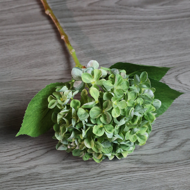 Bouquets de fleurs d'hortensia en vrac de 18 pouces Fleurs d'hortensia en soie en gros 