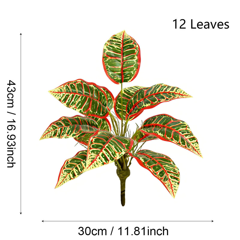 Artificial Snake Plant Bush with 12 Leaves, 16" Tall Faux Sansevieria for Home Office Decor, Wedding & Commercial Spaces