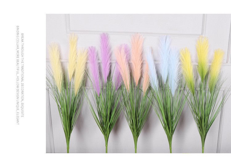Bulk 33" Grass Artificial Plant Faux Reed Grass Fake Shrubs Outdoor Plant Pampas Wholesale