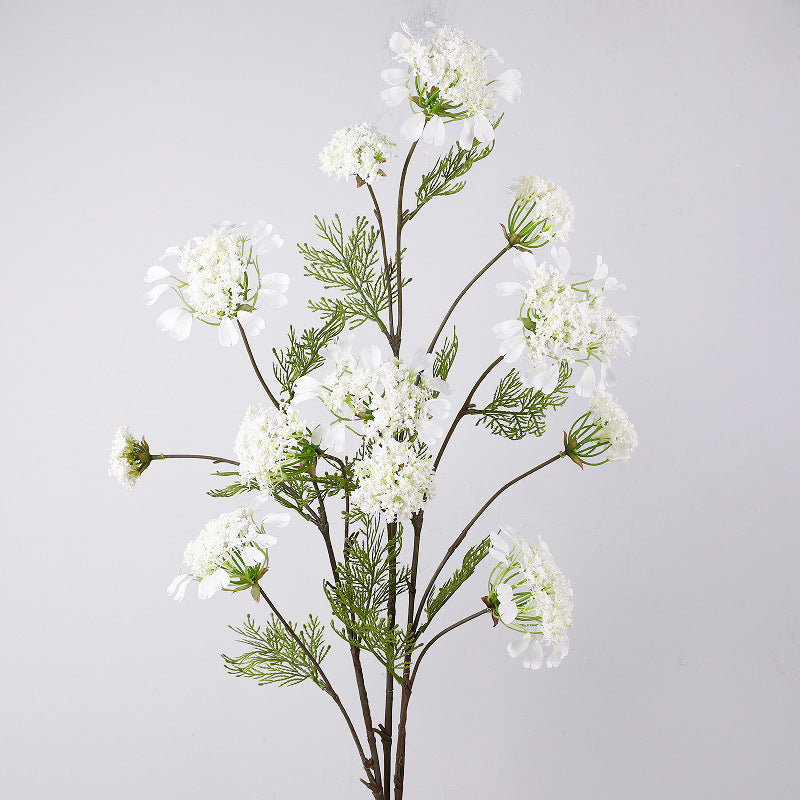 38" Realistic Artificial Dandelion & Snowberry Stem, Single Branch with 4 Blooms, Ins Modern Floral Decor for Weddings, Home, Offices