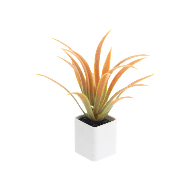 Mini Faux Pineapple Plant in Pot, 2.5" Nordic Style Artificial Bromeliad for Dollhouse Decor, DIY Scenes & Tabletop Displays