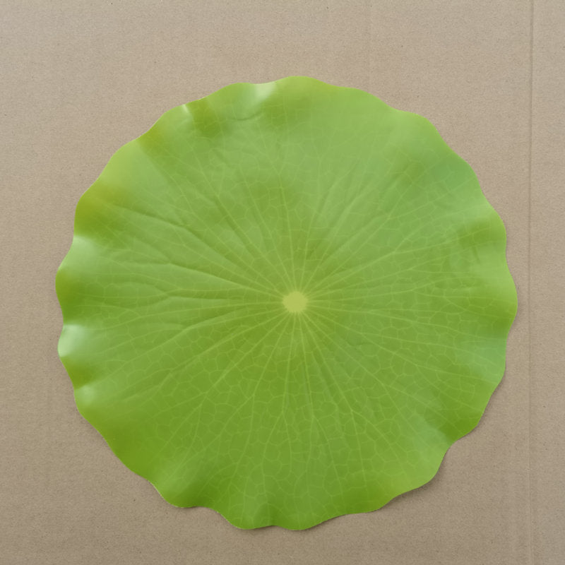 Artificial Lotus Leaf Single Stem, 4" Long, Plastic, Realistic Decoration for Home, Office, or Outdoor Use