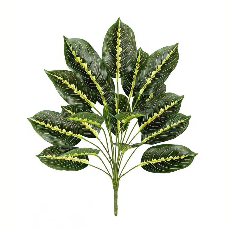 Artificial Calathea Plant, 17" Tall Realistic Fake Bamboo for Home Decor, Office, Wedding & Commercial Spaces