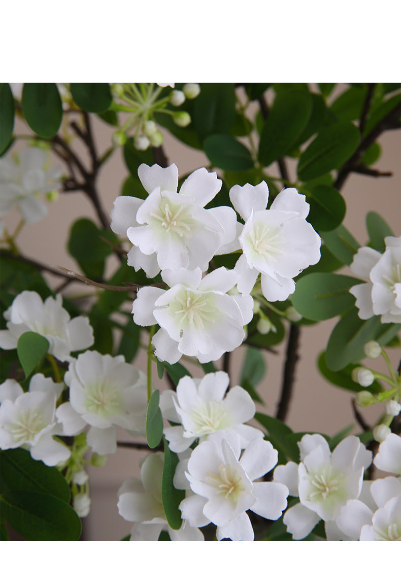 Artificial Michelia Flower Stem, 29" Tall, Silk Single Stem with 30 Blooms, Modern Home Decor, Wedding & Event Styling, Allergy-Friendly