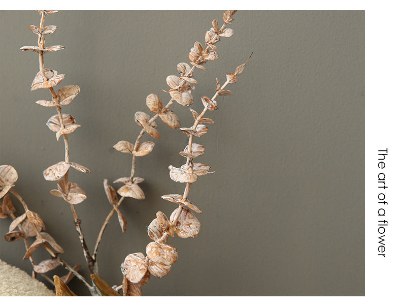 Single Stem Retro Autumn Money Leaf Artificial Plant, 30" Tall, Plastic, Indoor Home Decor, Wedding & Event Styling