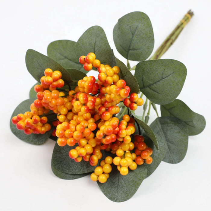 Bulk 6 Pcs Artificial Xmas Holly Berry Stems with Green Leaves 4 Styles Color Berries Picks Twigs Wholesale