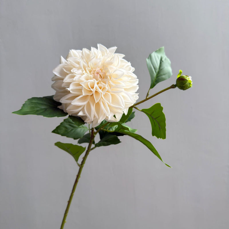 Artificial Dahlia Bush with 2 Blooms, 26" Silk-Like Faux Flowers for Home Decor, Wedding Arrangements & Commercial Displays