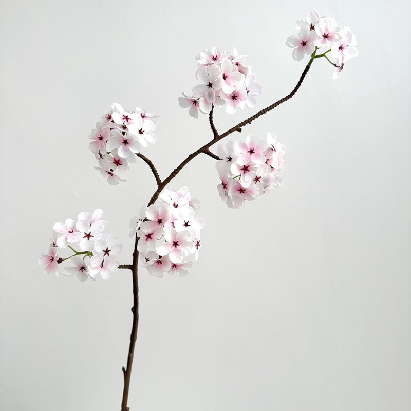 36" Artificial Pear Blossom Bush with 6 Blooms, Silk-Like Faux Flowers for Weddings, Home Decor, and Events