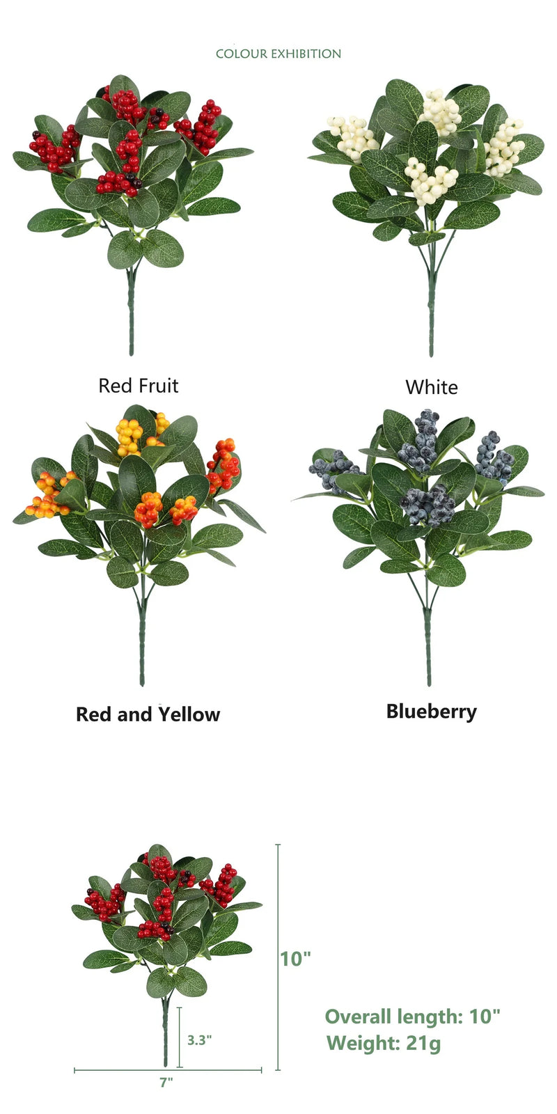 Lot de 6 arbustes artificiels de 10 pouces en vrac pour décorations de Noël en gros