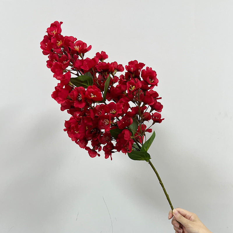 Artificial Begonia Bush, 29" Realistic Silk Flower Stem for Home Decor, Wedding Arrangements & Office Styling, Allergy-Friendly Faux Floral