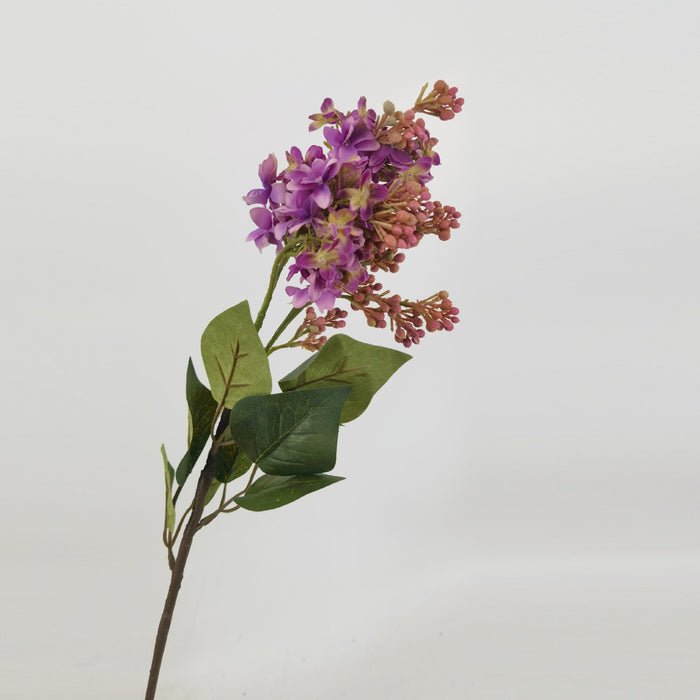 A granel 27 "flores lilas tallo flores de seda artificiales al por mayor 