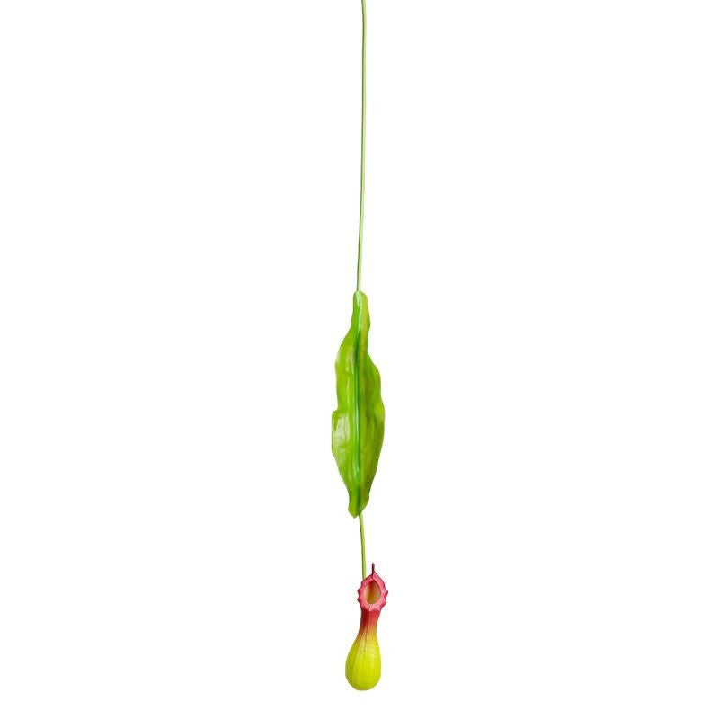 Artificial Pitcher Plant Vine, 30" Hanging Trailing Foliage, Realistic Plastic Greenery for Home Decor, Wedding Backdrops, Shelf Styling
