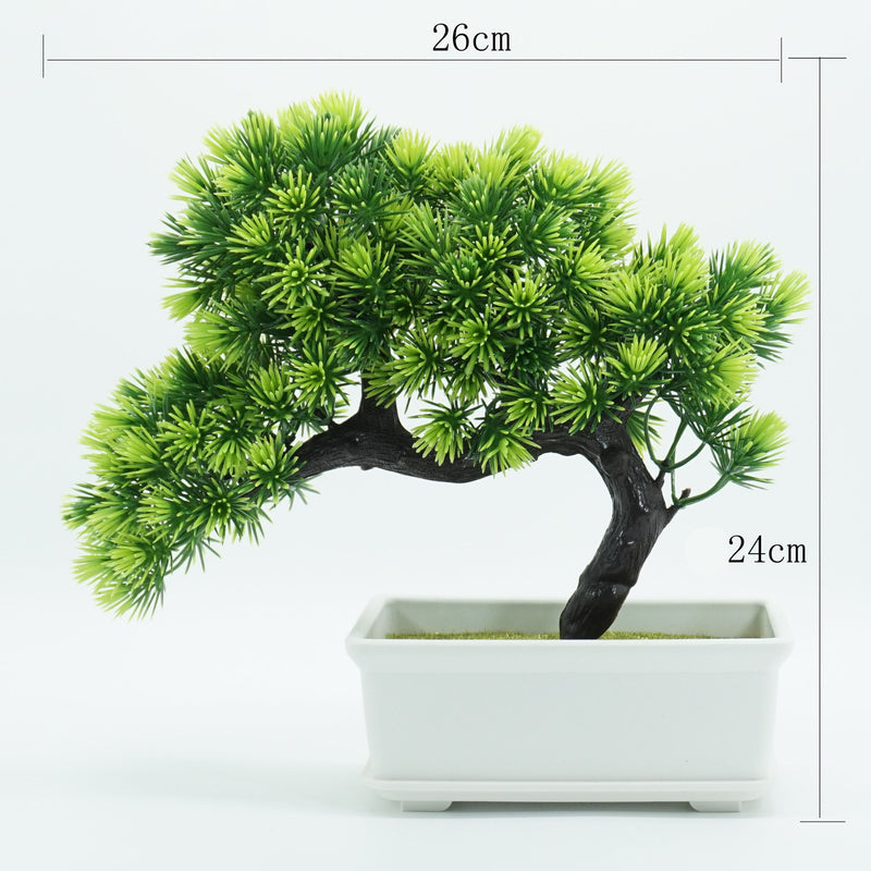 Clearance Bulk 12 Styles 9 inch Artificial Bonsai Greeting Pine Potted Plants Tree Look Flower Ornament Wholesale