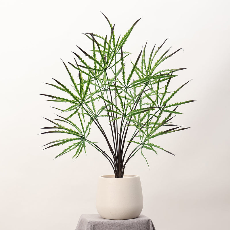 Artificial Aralia Plant Bush, Faux Tropical Greenery Stem, Nordic Style, for Home Decor, Office or Storefront Display