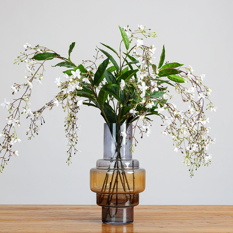 Artificial Jasmine Vine Garland, 47" Faux Silk Trailing Jasmine Flowers for Home Decor, Wedding Backdrops, Floral Arrangements