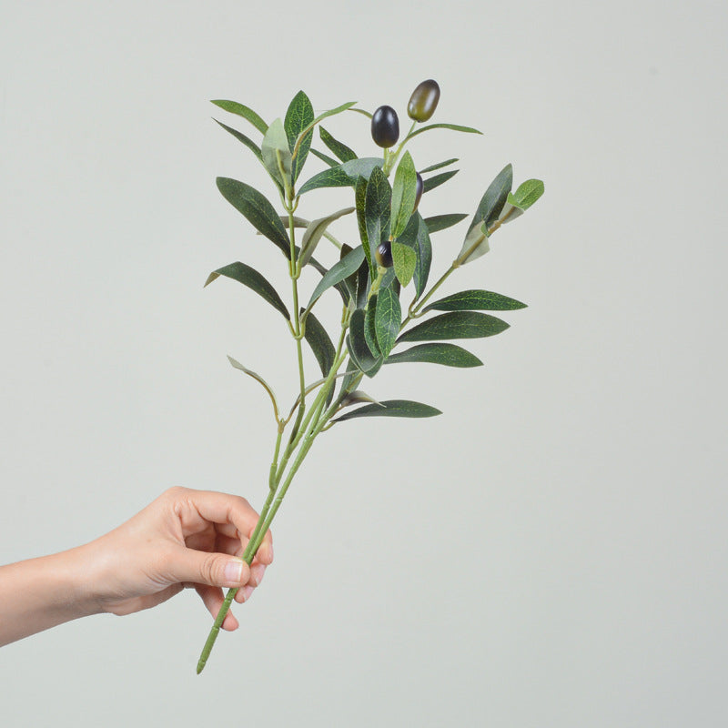 Feuilles d'olivier en vrac 15" Tiges Branches d'arbre Plantes artificielles Vente en gros
