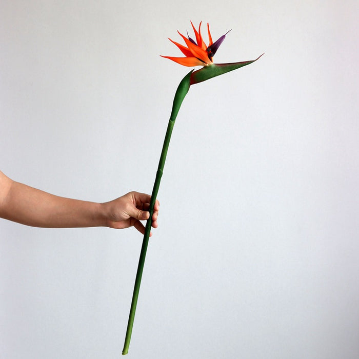 Bulk Orange Birds of Paradise Stem Real Touch Flowers Artificial Wholesale