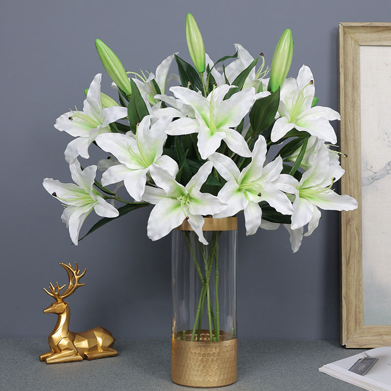 Bulk 29" Tiger Lilies Spray Stems Artificial Silk Lilies Wholesale