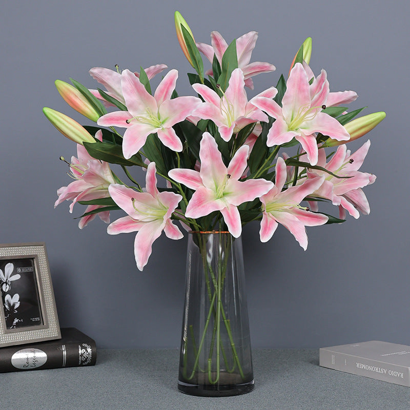 Bulk 29" Tiger Lilies Spray Stems Artificial Silk Lilies Wholesale