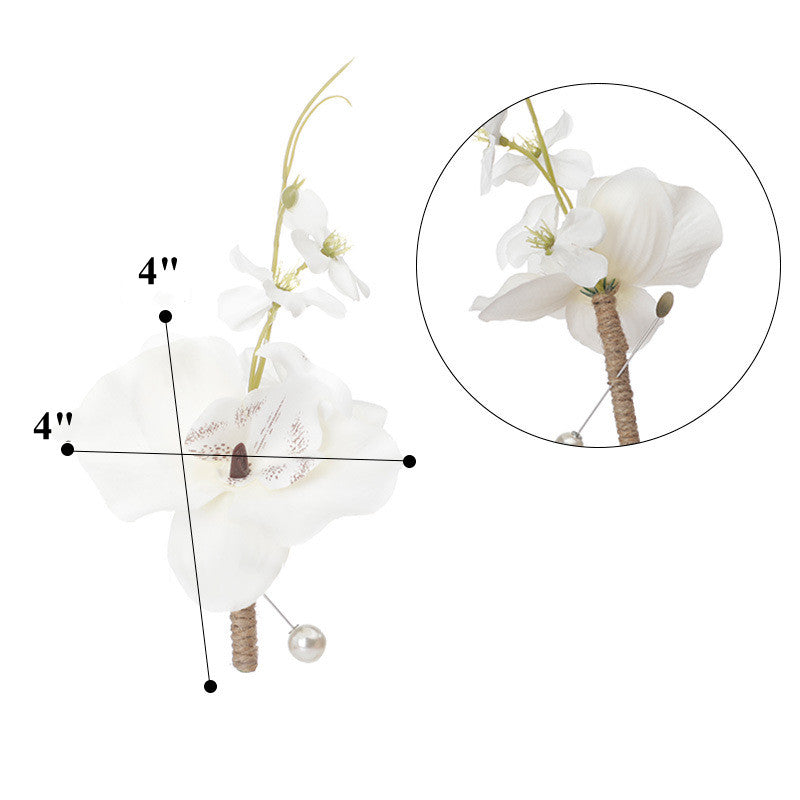 Bulk Orchid Boutonnieres for Wedding Groom and Groomsmen