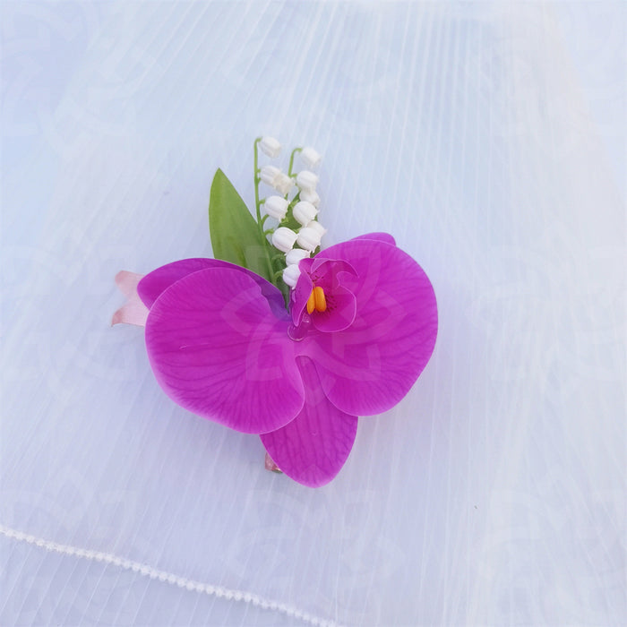 Bulk Orchid Boutonnieres Set with Corsage Wholesale