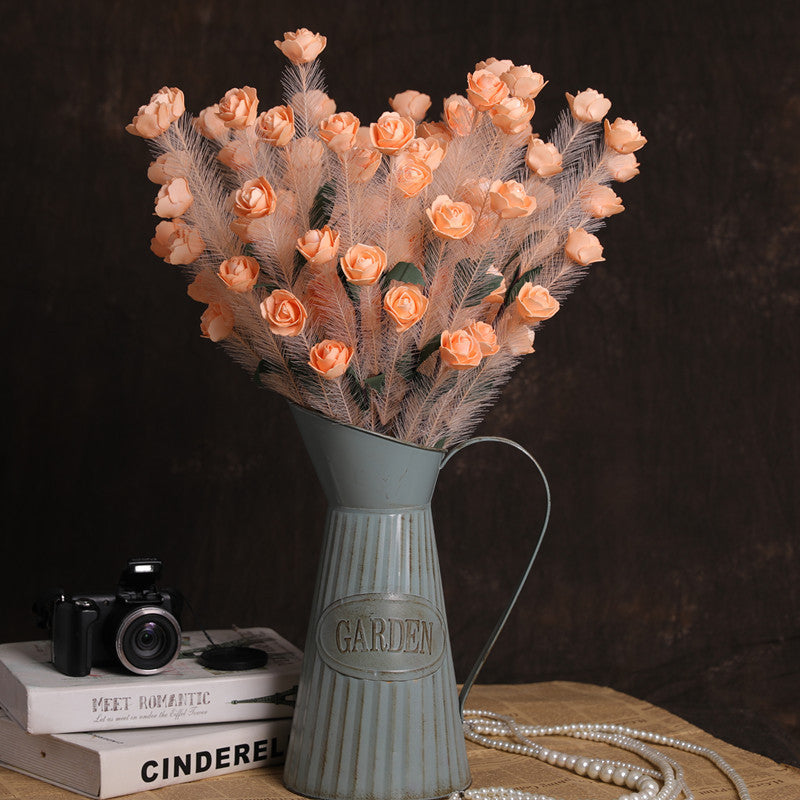 Bulk 30Pcs 21" PE Rose Feather Bouquet for Wedding Flower Arrangements Wholesale