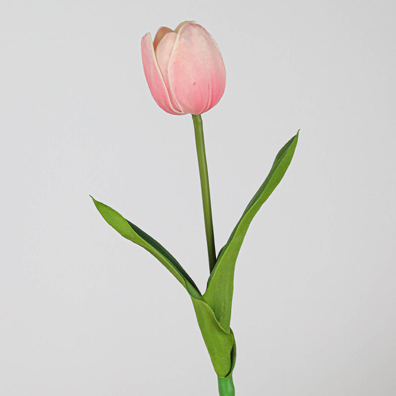 Venta al por mayor de flores artificiales de tallos de tulipán Real Touch de 18 "a granel