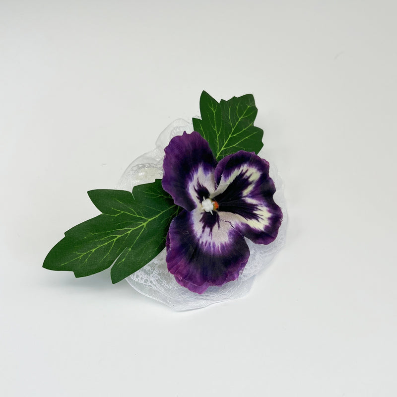 Bulk Pansy Flower Wrist Corsage Wristlet Band Bracelet and Men Boutonniere for Wedding Party Wholesale