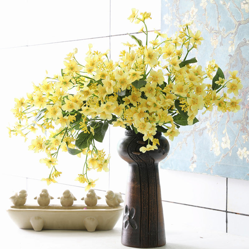 Branches de fleurs de Vernicia Fordii en vrac avec feuilles, plante artificielle en gros