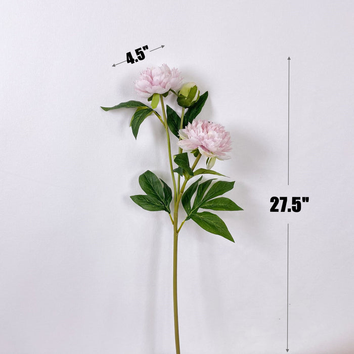 Bulk 27.5 inches Tall Peony Silk Flower Stem Faux Floral Arrangements Wholesale