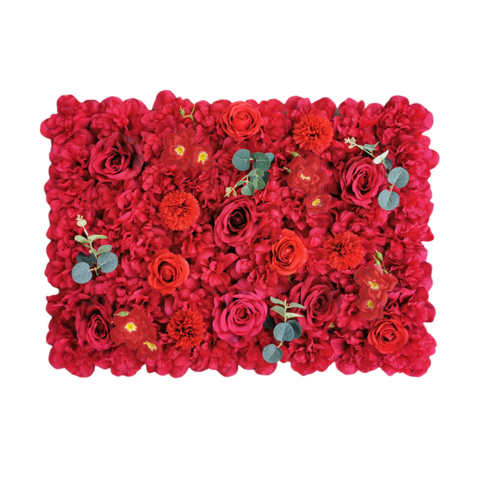 Bulk Flower Wall Panels 24 x 17 Inch 3D Silk Rose Peony Floral Wall Decorative Wholesale