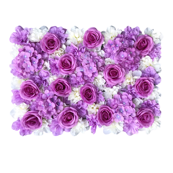 Bulk Flower Wall Panels 24 x 17 Inch 3D Silk Rose Peony Floral Wall Decorative Wholesale