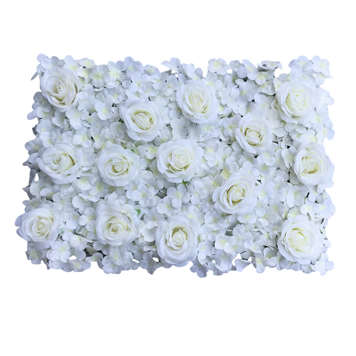 Bulk Flower Wall Panels 24 x 17 Inch 3D Silk Rose Peony Floral Wall Decorative Wholesale