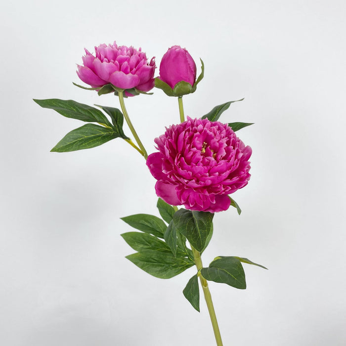 Bulk 27.5 inches Tall Peony Silk Flower Stem Faux Floral Arrangements Wholesale