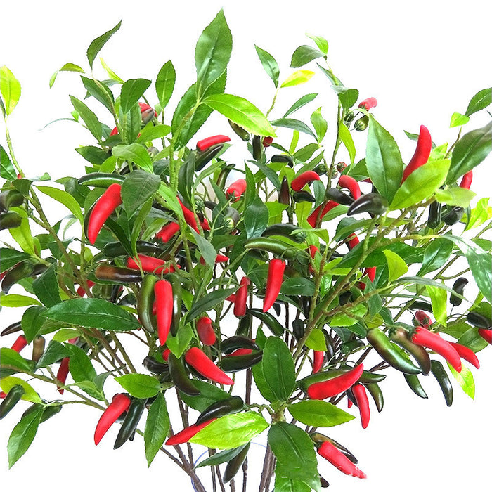 Bulk 39 inches Tall Pepper Spray Stems With Leaves Artificial Vegetable Plants Wholesale